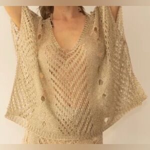 Muche & Muchette Vita Short Gold Poncho - NWT - OS